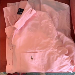 Big and Tall Pink Ralph Lauren LS shirt 2XBig